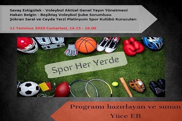 BJK ve Platinyum Spor Kulübü Spor Her Yerde ile Canlı Yayında