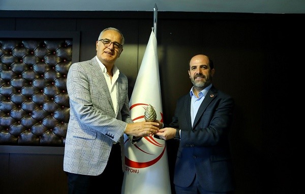 Solhan Spor Başkanı Ziya Sözen Akif Başkanı ziyaret etti