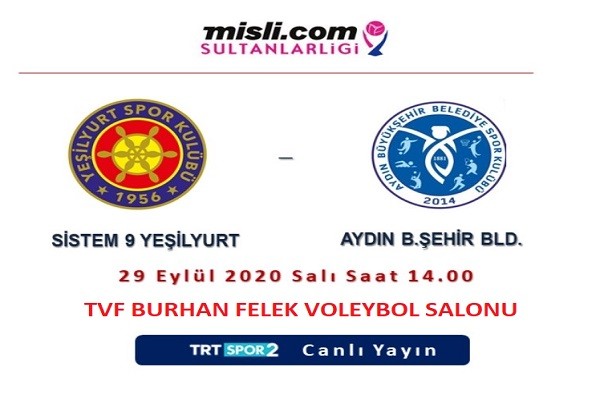 Sistem9 Yeşilyurt'un konuğu Aydın BŞ Belediyespor