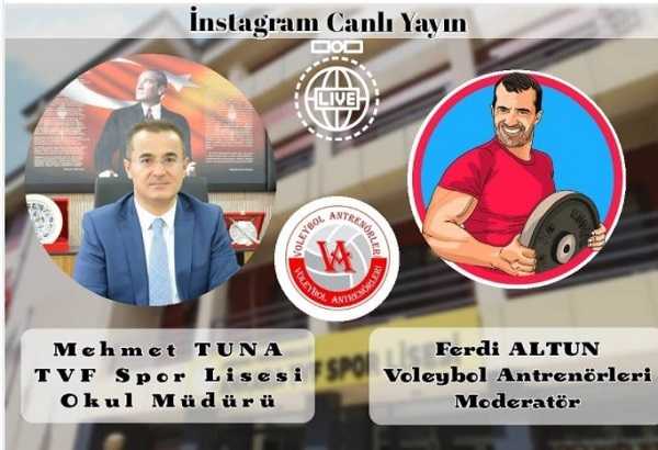 TVF Spor Lisesi Müdürü Mehmet Tuna Canlı Yayın Konuğu Olacak