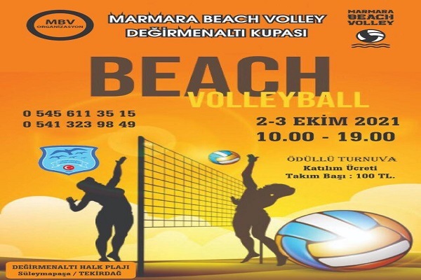 Tekirdağ'da Plaj Voleybolu Şenliği Sırası Üniversite Gençliğinde...