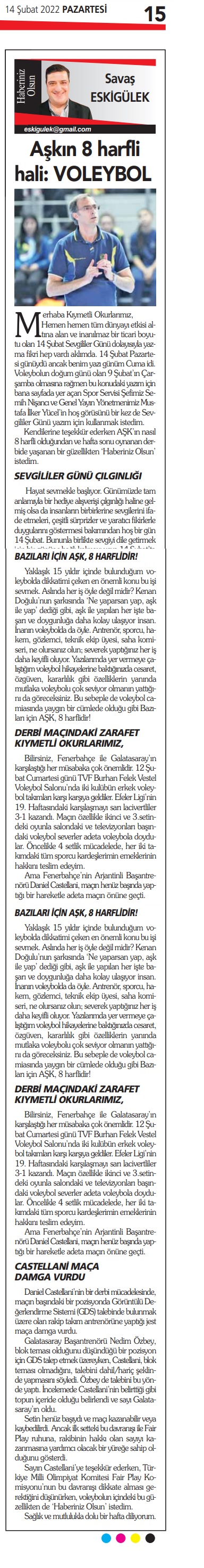 AŞK'ın 8 Harfli Hali: Voleybol