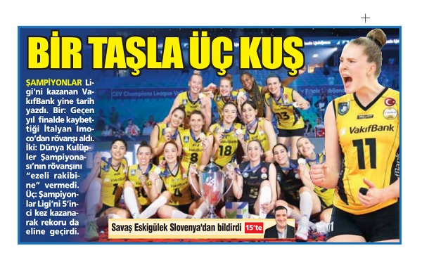 Muhteşem VakıfBank, bir taşla 3 kuş vurdu