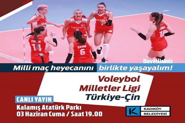 Sultanlar'ın Çin maçı, Kalamış Atatürk Parkı'nda dev ekranda