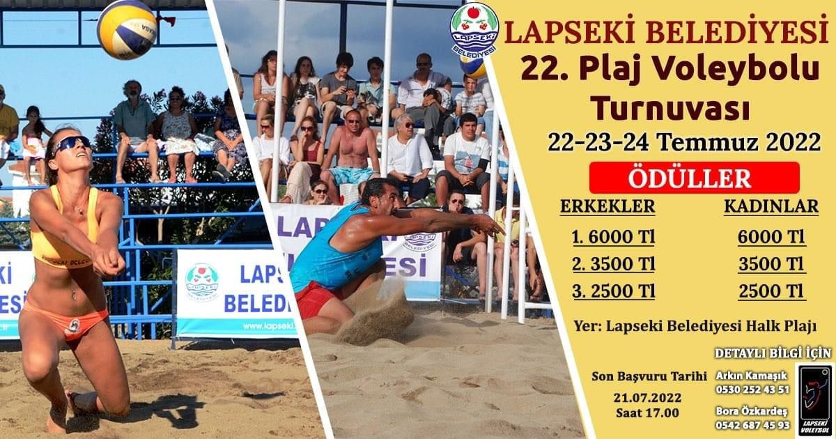 Lapseki Plaj Voleybolu Turnuvası Başlıyor