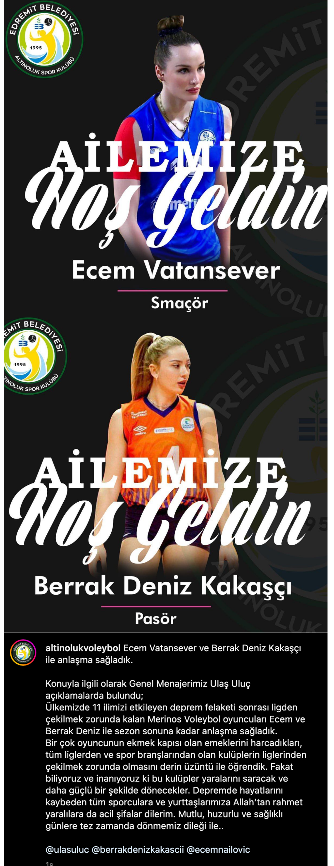 edremit belediyesi altınoluk voleybol merinos ecem berrak 