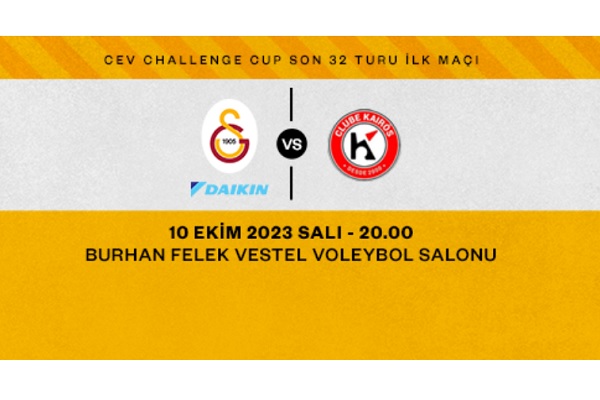Galatasaray Daikin, CEV Challenge Cup'ta İlk Maçına Çıkıyor