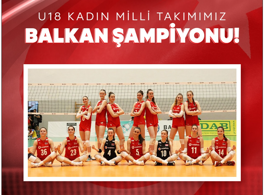 U18 Kadın Milli Takımımız set vermeden Balkan Şampiyonu