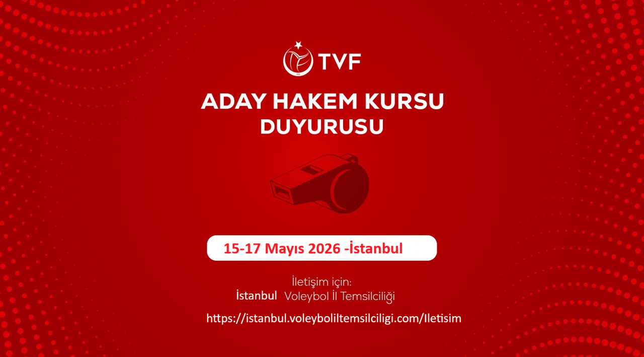 İstanbul'da Voleybol Aday Hakem Kursu Açılıyor