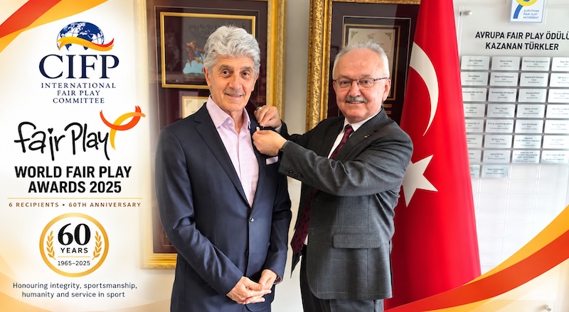 Uluslararası Fair Play Komitesi (CIFP)'den Türkiye'ye 2 Büyük Ödül