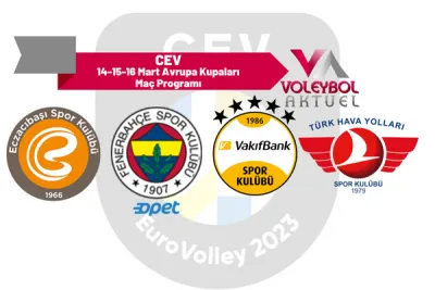 14-15-16 Mart CEV Avrupa Kupaları Maç Programı