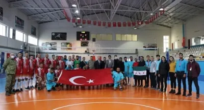 Barış Pınarı bölgesinde voleybol maçı