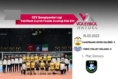 VakıfBank Çeyrek Finalde Avantajı Elde Etti