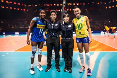 Nurper Özbar'ın yönettiği maçta finalist Brezilya oldu