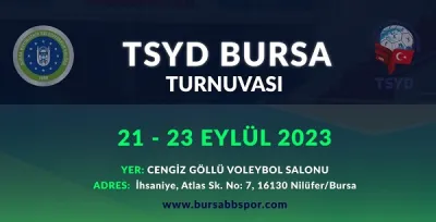 TSYD Bursa Voleybol Turnuvası 21 Eylül'de Başlıyor