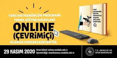 29 Kasım 2020 Antrenör Temel Eğitim Sınavı Hakkında Duyuru