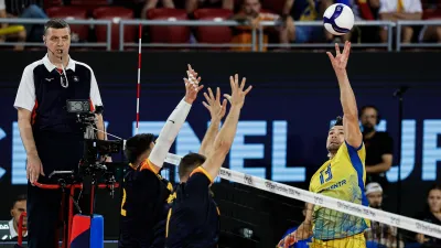Avrupa Voleybol Şampiyonası'nda Ukrayna'yı  3-0 Yenen Romanya Çeyrek Finalde