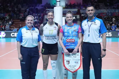 Caner Çildir'in görev yaptığı CEV Cup final ilk maçında kazanan Novara