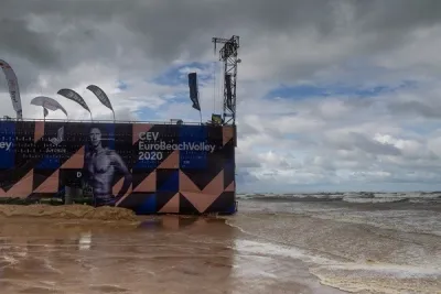 Jurmala'da hava şartları EuroBeachVolley'i vurdu