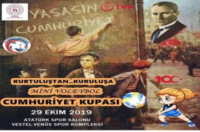 İzmir'de Mini Voleybol Cumhuriyet Kupası