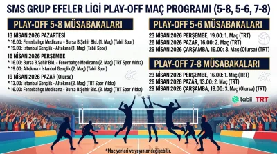 SMS Grup Efeler Ligi’nde Sıralama Heyecanı: 5 - 8 Etabı Maç Programı Netleşti