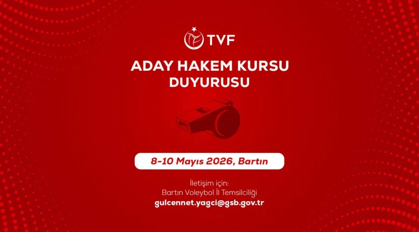 Bartın'da Voleybol Aday Hakem Kursu Açılıyor